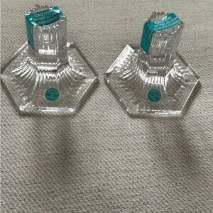 Tiffany and Co crystal candlesticks rare find